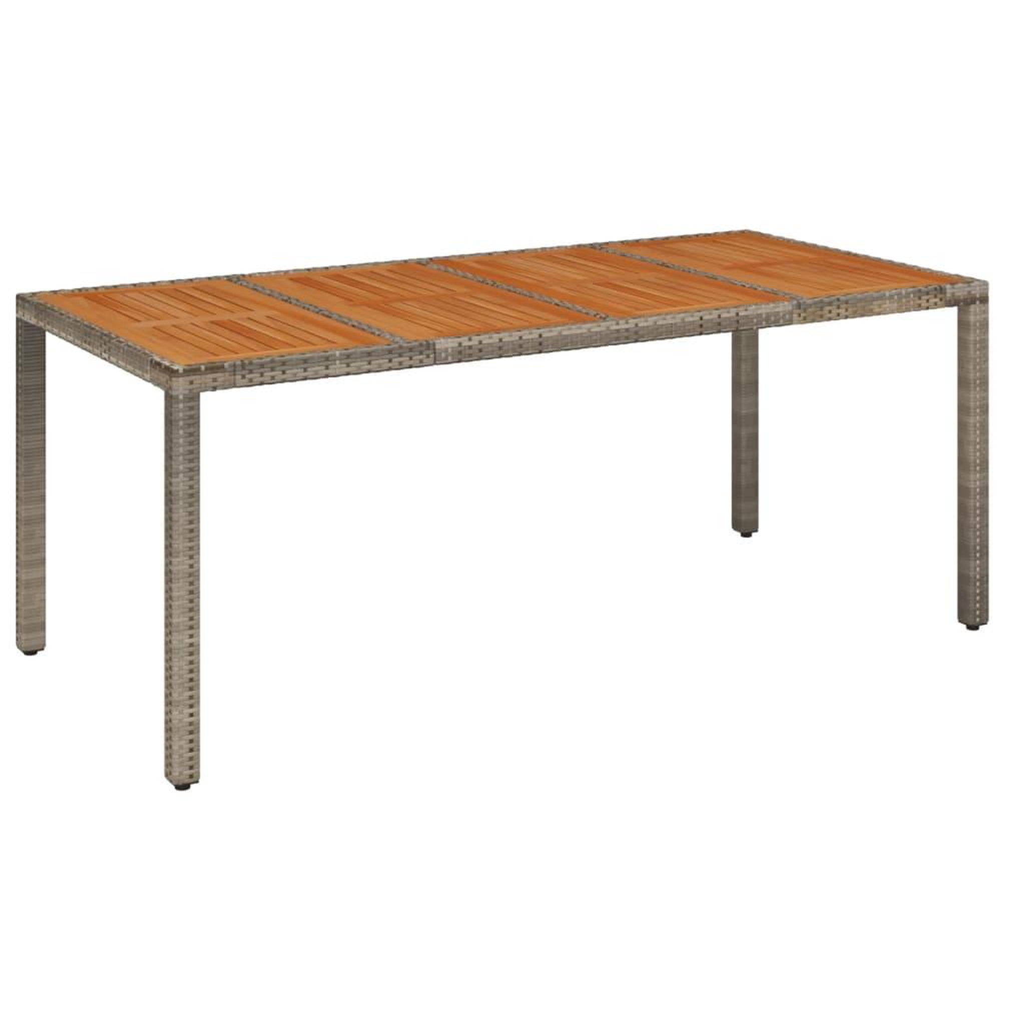 Voir la diapositive 4 : VIDAXL Ensemble a manger de jardin 9 pcs coussins gris resine tressee