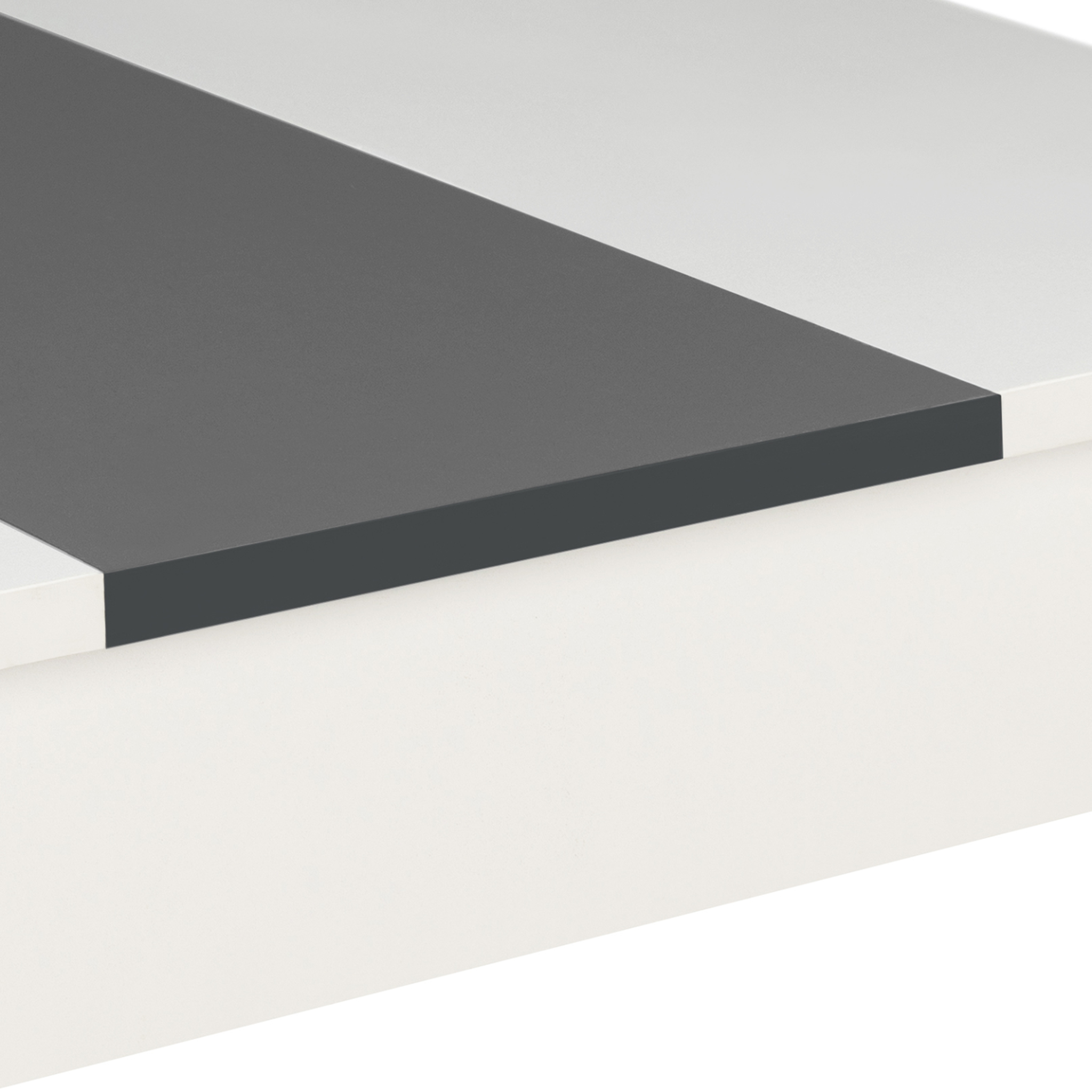 Voir la diapositive 3 : ID MARKET Ensemble table à manger et 2 bancs rozy 4 personnes blanc et gris 110 cm