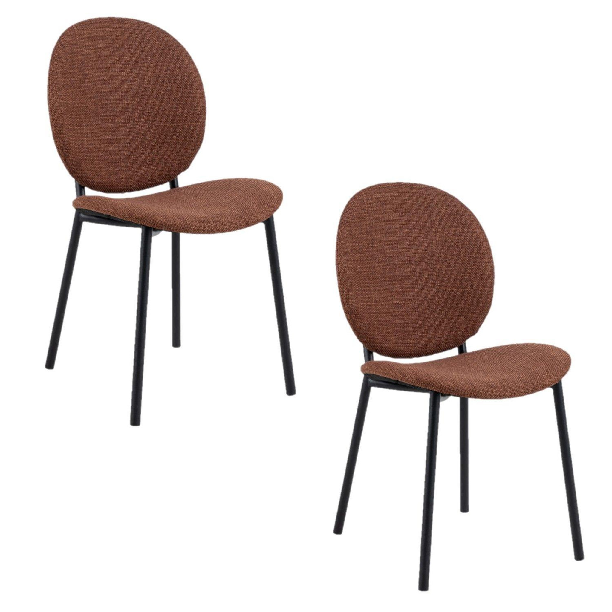 TOILINUX Lot de 2 chaises de salle à manger cliff. Coloris disponibles : Beige, Marron, Rouge