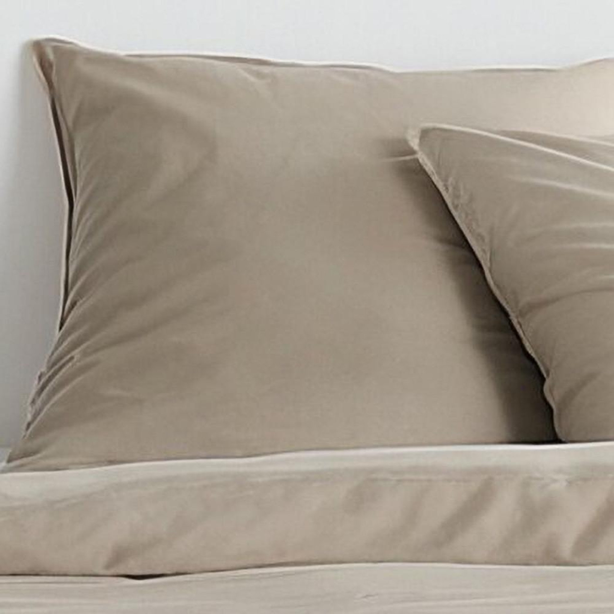 Voir la diapositive 2 : Today Parure de lit - TODAY - Essential - 2 personnes - 220 x 240 cm - Effet lavé beige