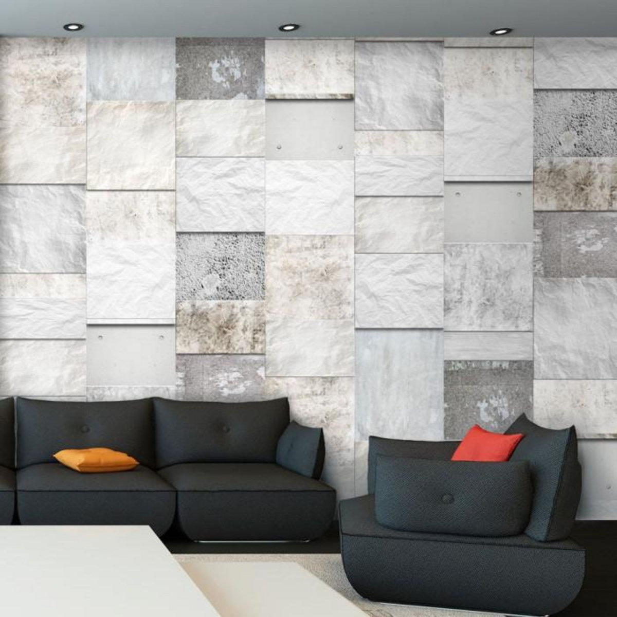 Paris Prix Papier Peint  Stone 3 Panneaux  50x1000cm