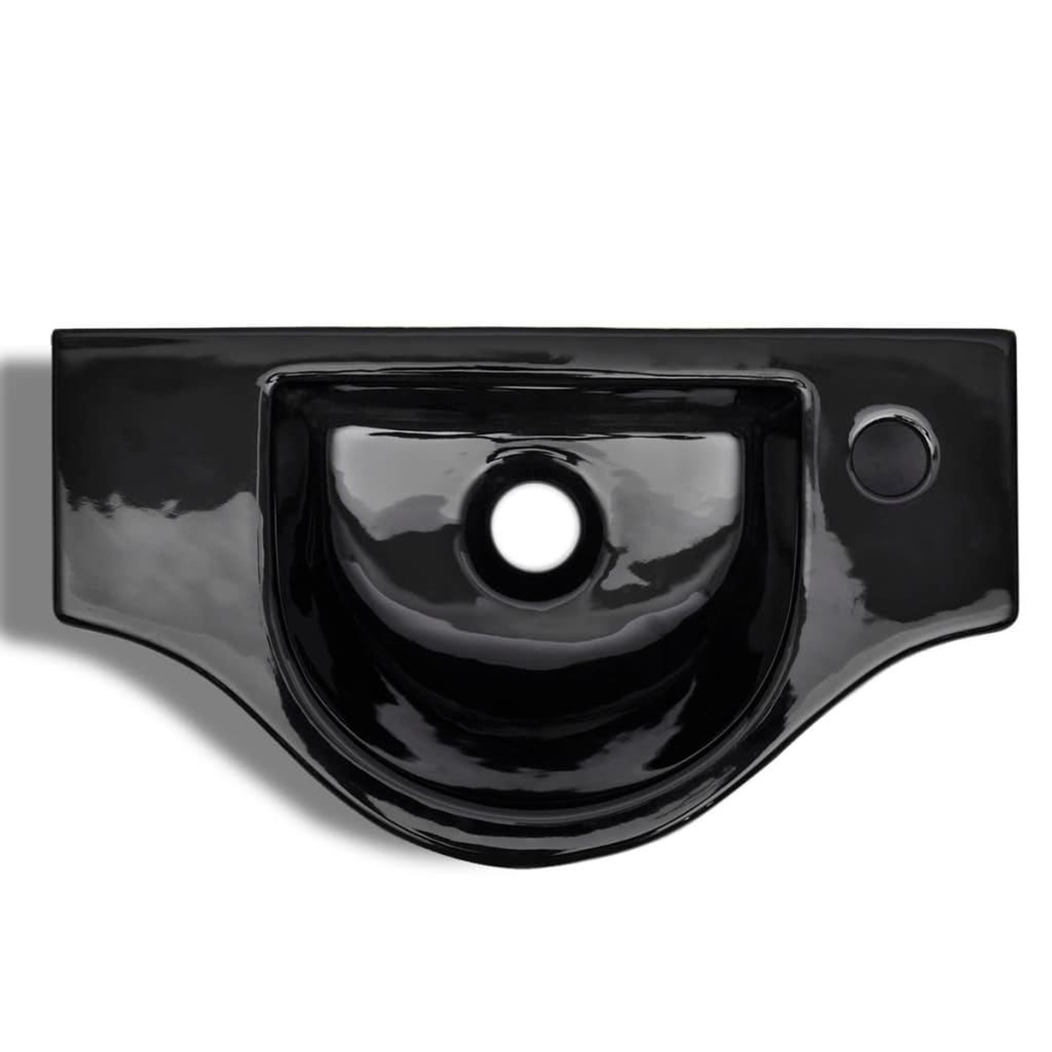 Voir la diapositive 5 : VIDAXL Vasque a trou pour robinet ceramique Noir pour salle de bain