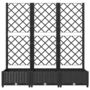 Voir la diapositive 4 : VIDAXL Jardiniere avec treillis Noir 120x40x121,5 cm PP