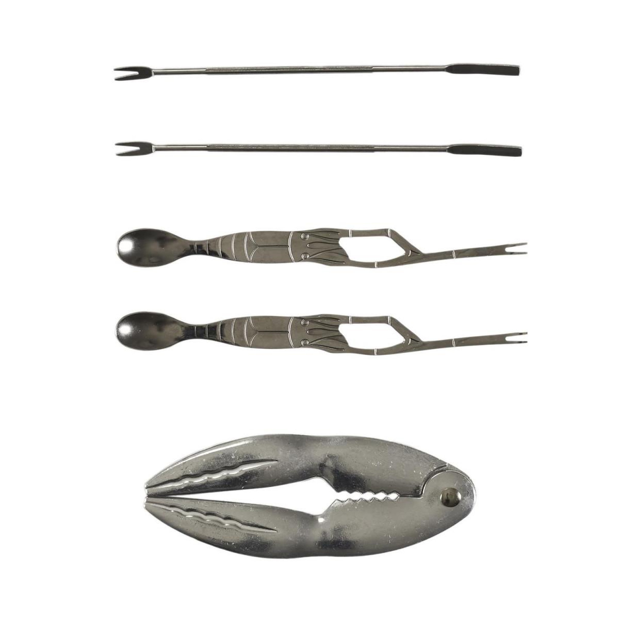 COOK CONCEPT Coffret d'Ustensiles Crustacés  5 Pièces  20cm Gris