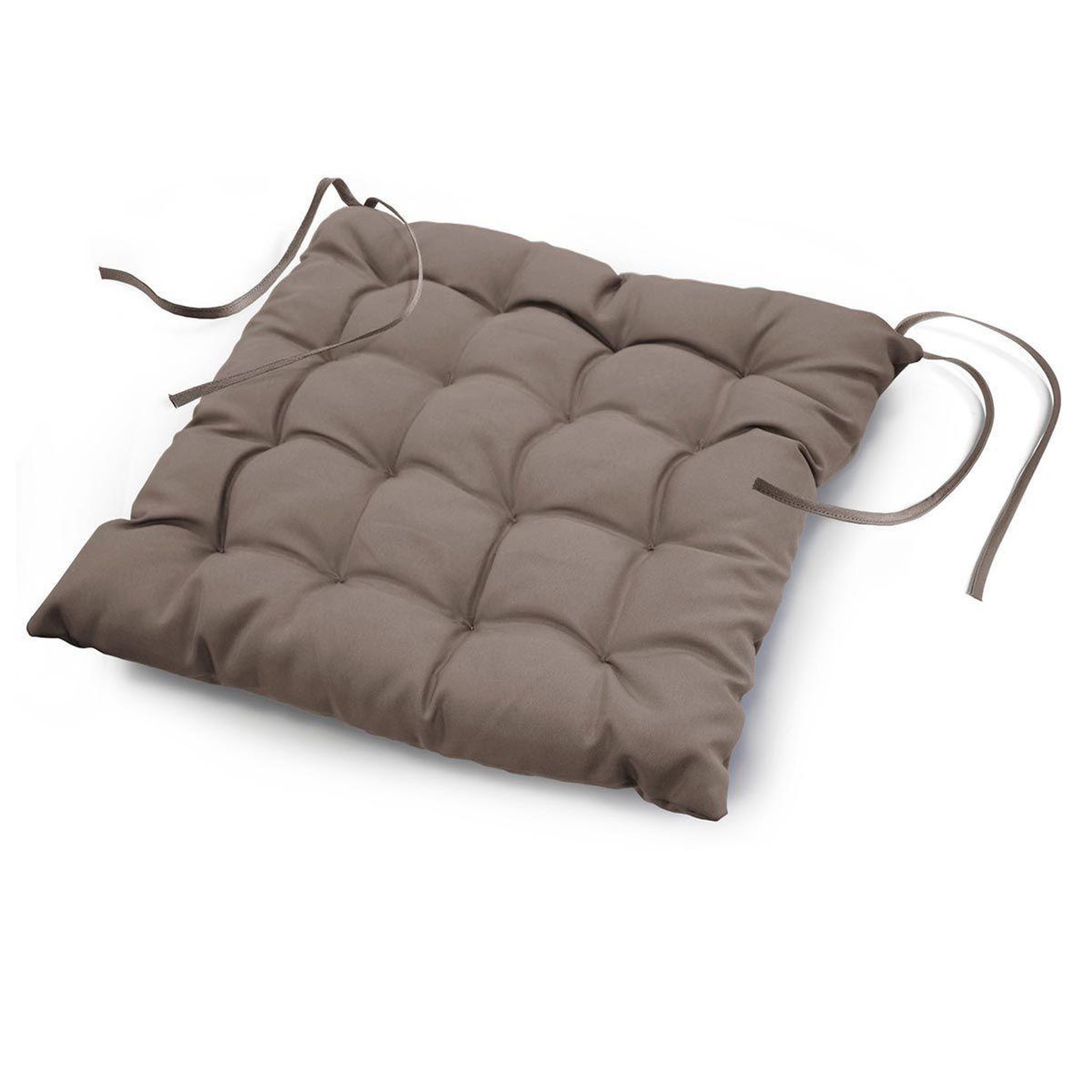Douceur d'Intérieur Galette de Chaise Matelassée  Essentiel  40x40cm Taupe