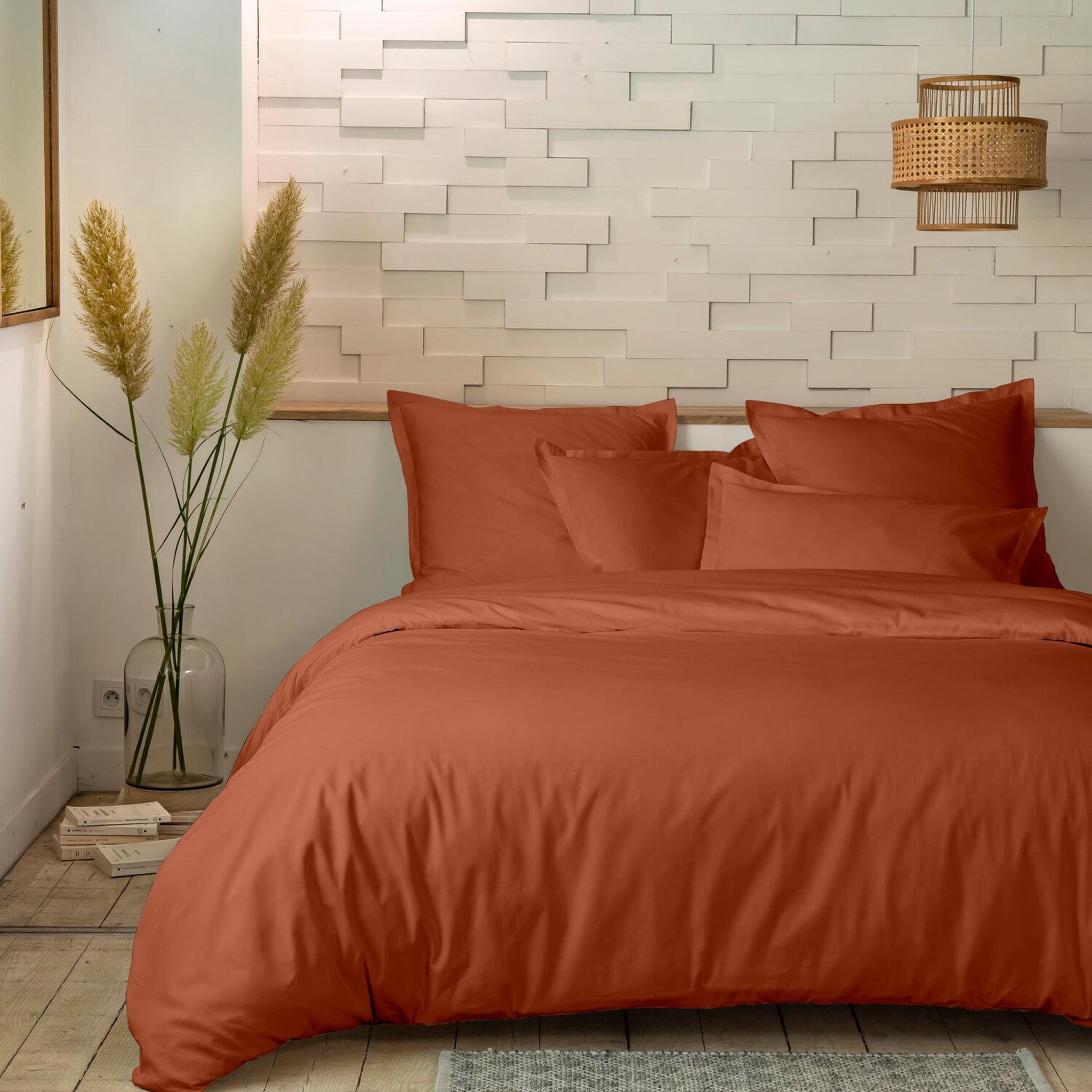 Voir la diapositive 3 : Home collection Drap housse 100% percale de coton 80 fils/cm2-bonnet 30cm-uni