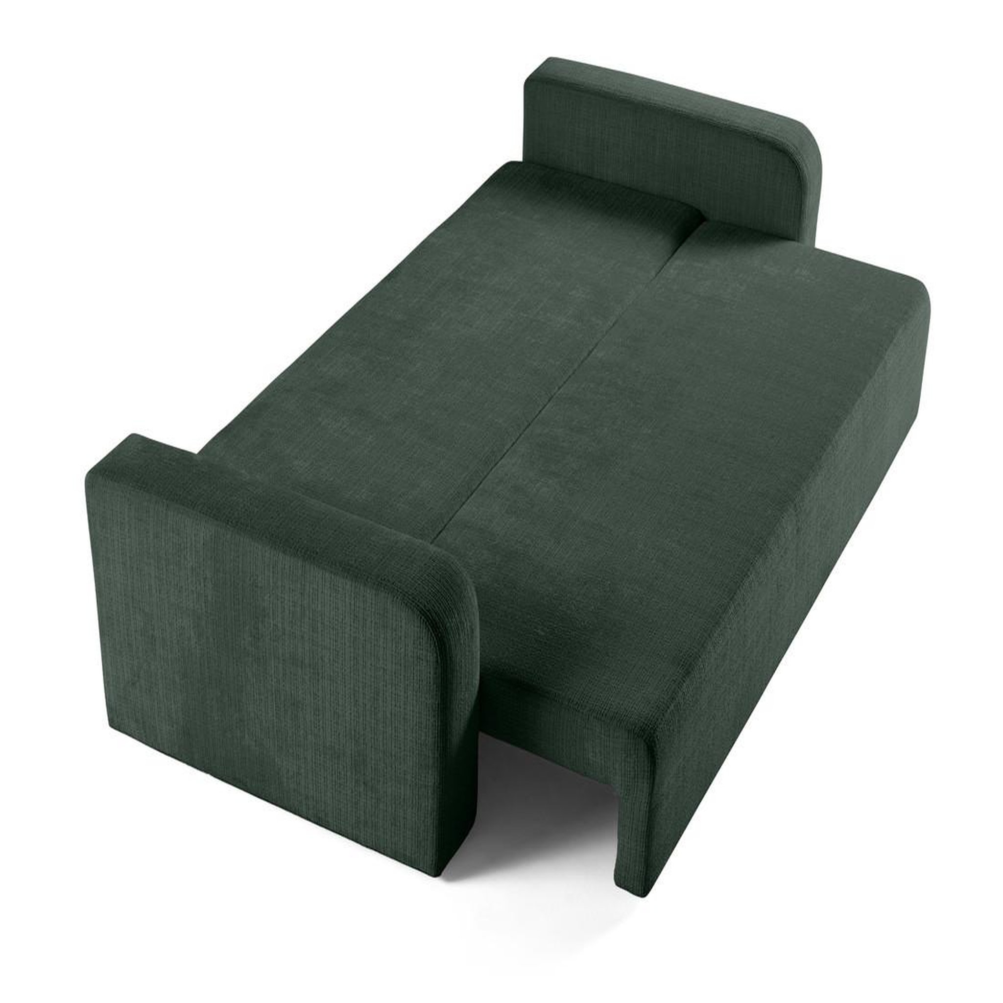Voir la diapositive 2 : BEST MOBILIER Miro - canapé droit 3 places - convertible avec coffre - en velours texturé