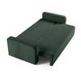 Voir la diapositive 2 : BEST MOBILIER Miro - canapé droit 3 places - convertible avec coffre - en velours texturé