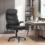 Voir la diapositive 2 : VINSETTO Vinsetto Fauteuil de bureau direction massant 6 points grand confort dossier inclinable hauteur réglable pivotant revêtement synthétique noir