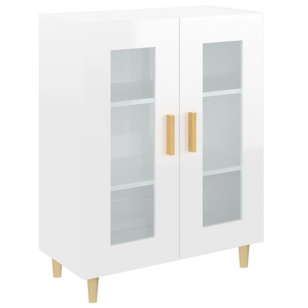 VIDAXL Buffet Blanc brillant 69,5x34x90 cm Bois d'ingenierie