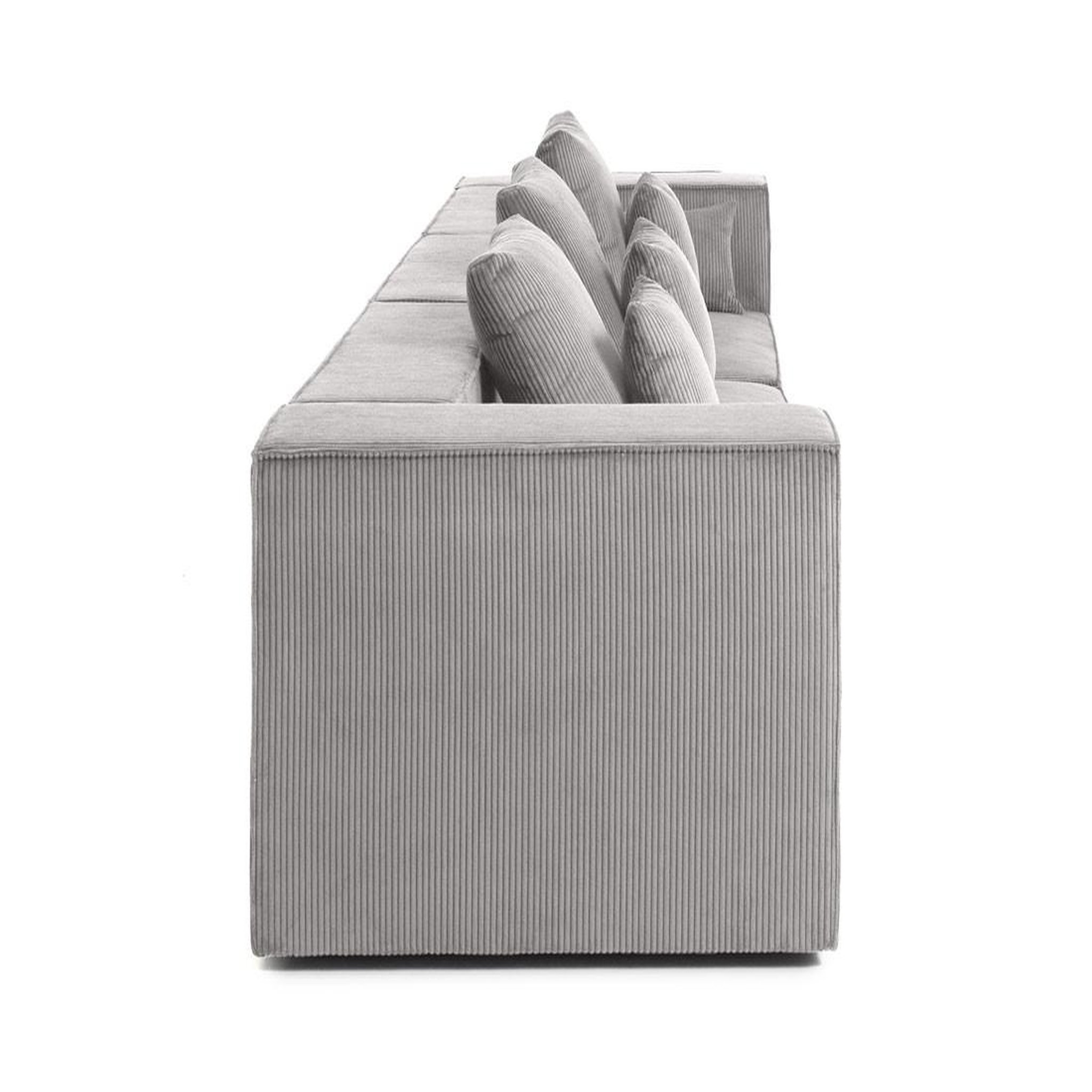 Voir la diapositive 3 : BEST MOBILIER Colombine - canapé modulable droit - 3 places - en velours côtelé