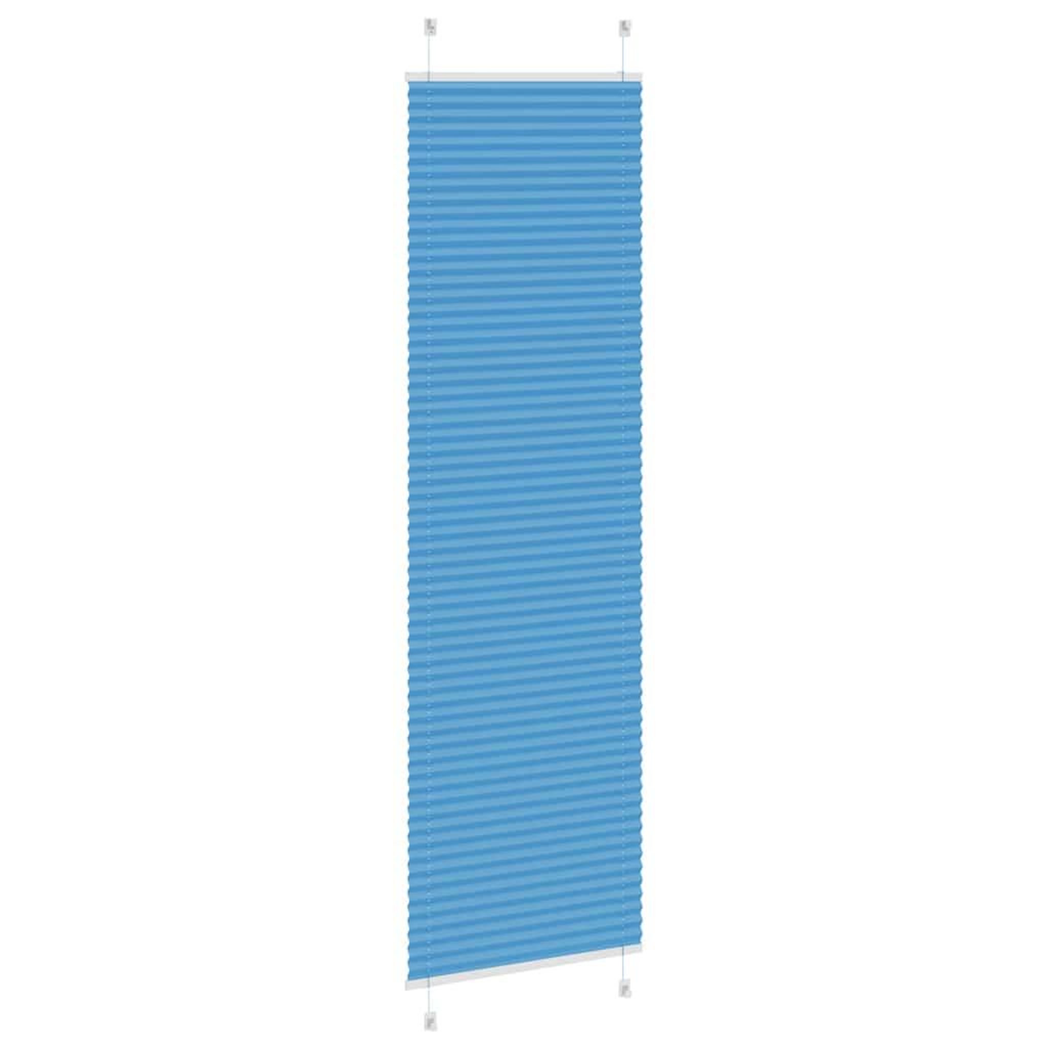 Voir la diapositive 4 : VIDAXL Store plisse bleu 60x200 cm largeur du tissu 59,4 cm polyester