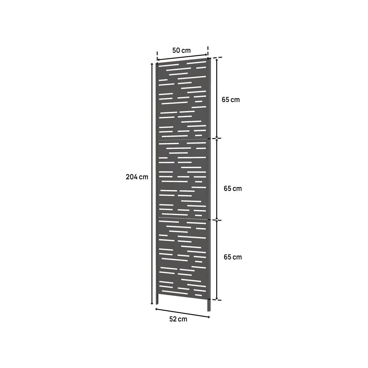 Habitat et Jardin Persienne pour pergola bioclimatique Windsor  Line  52 x 204 cm - Gris foncé