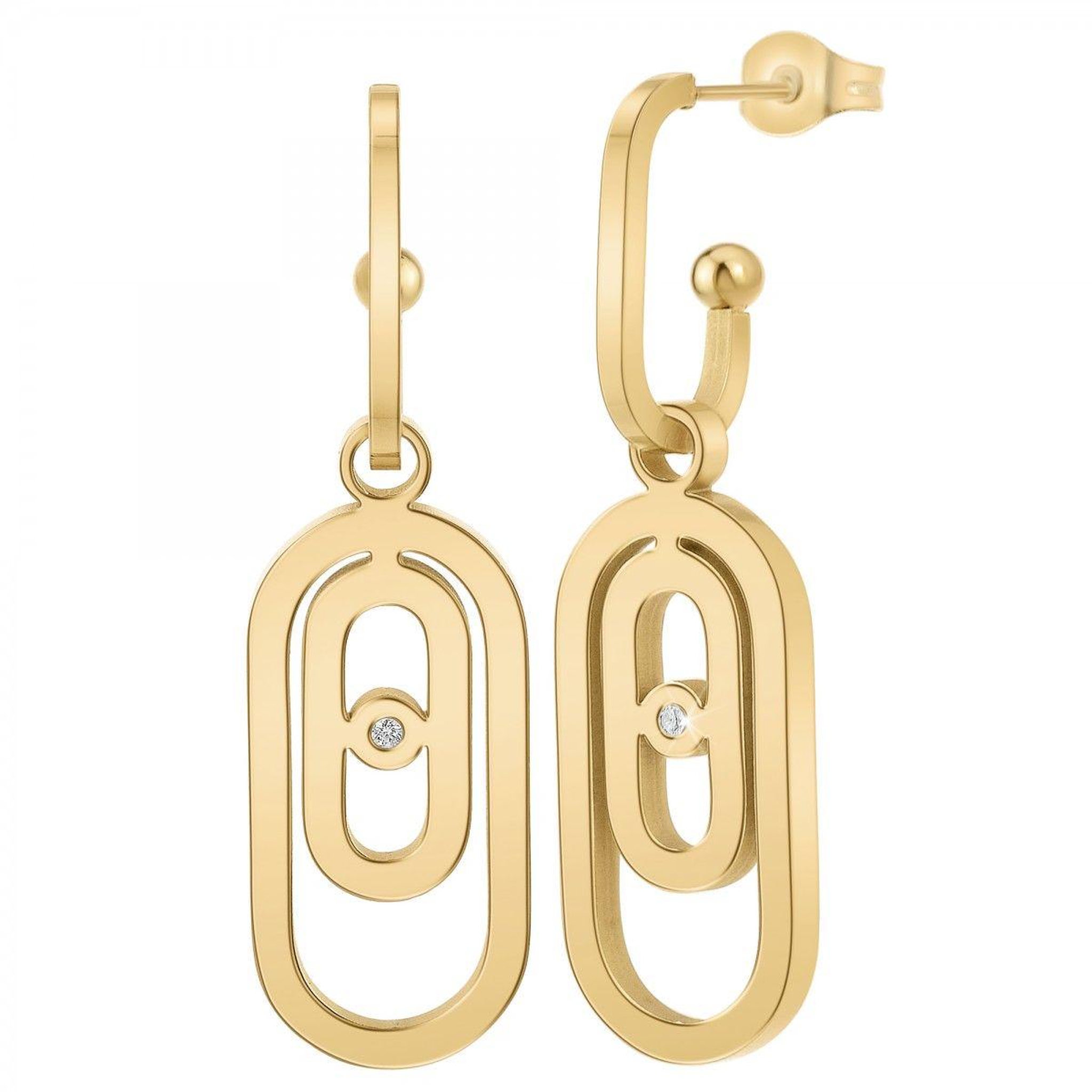 SC BOHEME Boucles d'oreilles par SC Bohème ornées d'un véritable diamant blanc