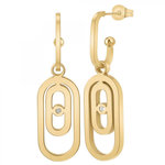 SC BOHEME Boucles d'oreilles par SC Bohème ornées d'un véritable diamant blanc