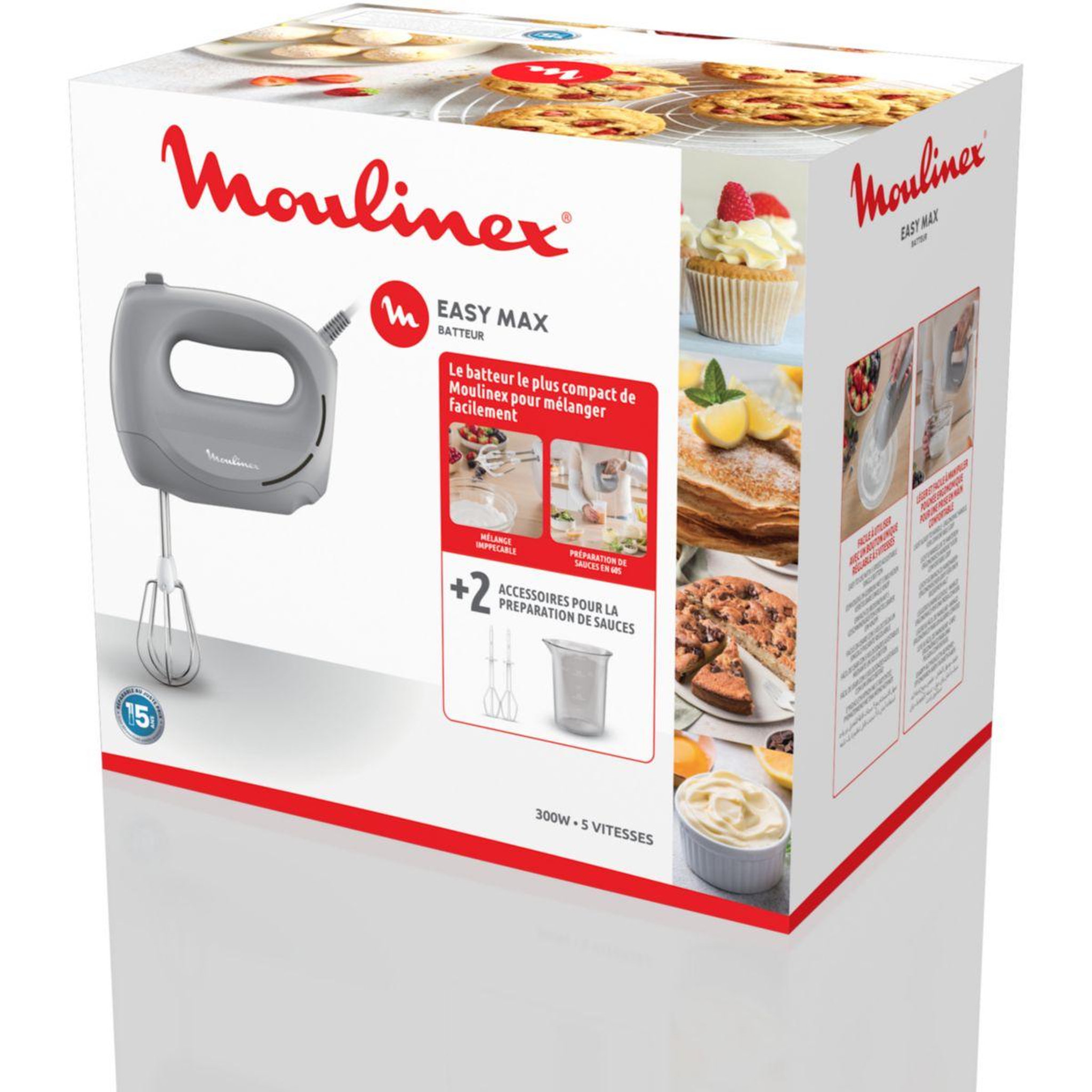 Voir la diapositive 3 : MOULINEX Batteur easy max hm262bf0