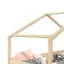 IDIMEX Lit cabane ENA lit enfant simple montessori 90 x 200 cm, avec 2 tiroirs de rangement, en pin massif à la finition naturelle
