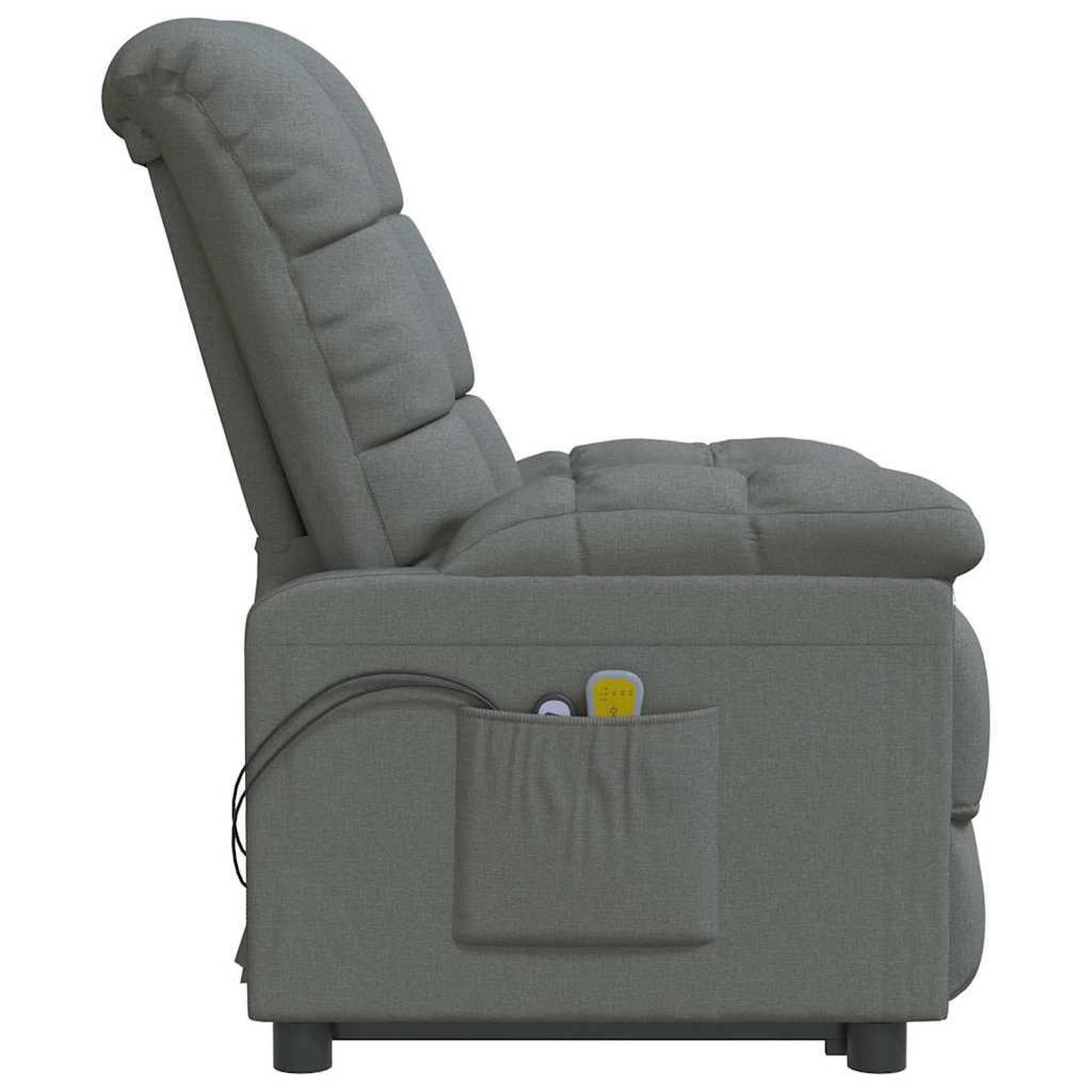 Voir la diapositive 5 : VIDAXL Fauteuil electrique de massage Gris fonce Tissu