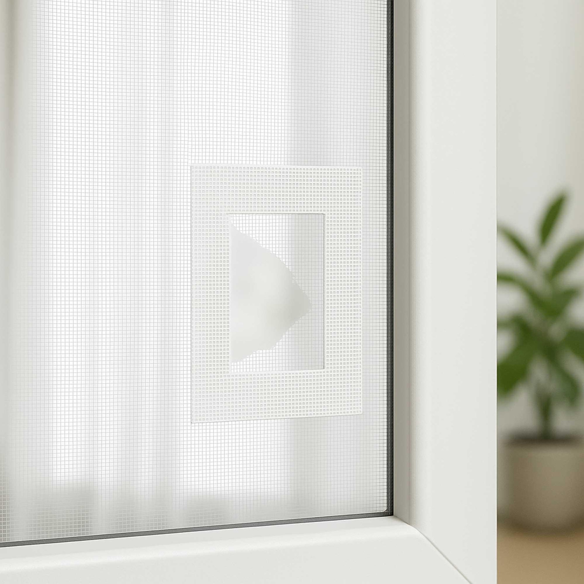 Voir la diapositive 2 : WERKAPRO Ruban réparateur moustiquaire blanc 5cmx2m