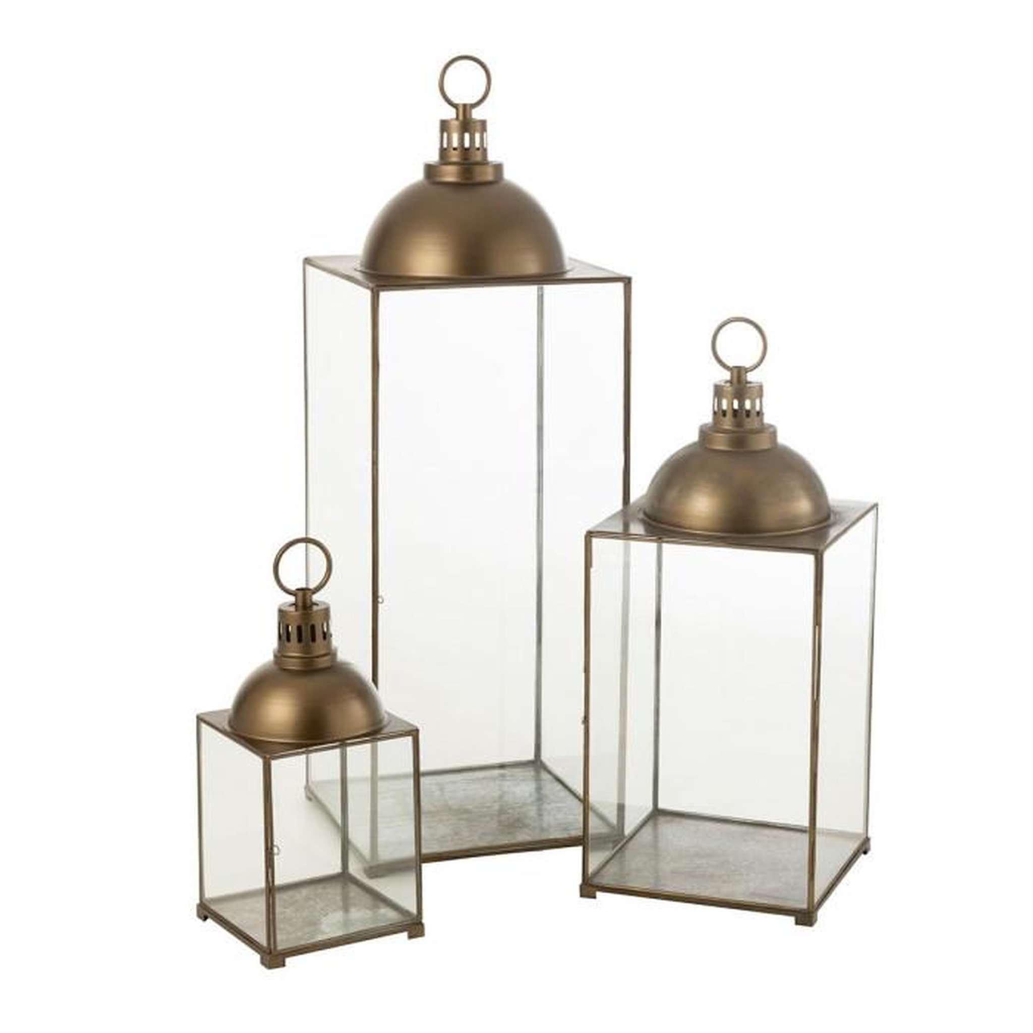 Voir la diapositive 3 : Paris Prix Lanterne Design en Verre  Hagrid  121cm Bronze