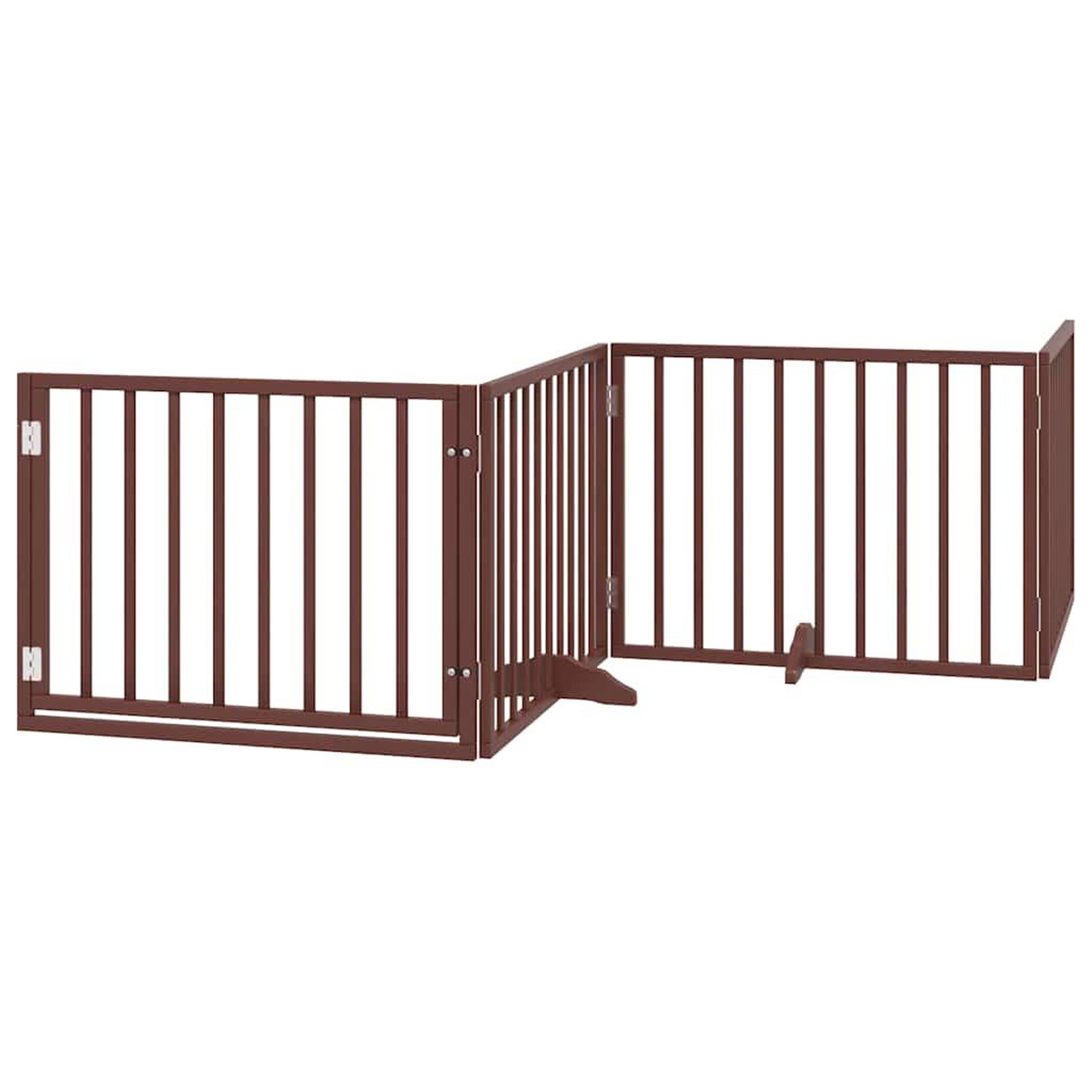 Voir la diapositive 3 : VIDAXL Barriere pour chien porte pliable 8 panneaux bois de peuplier