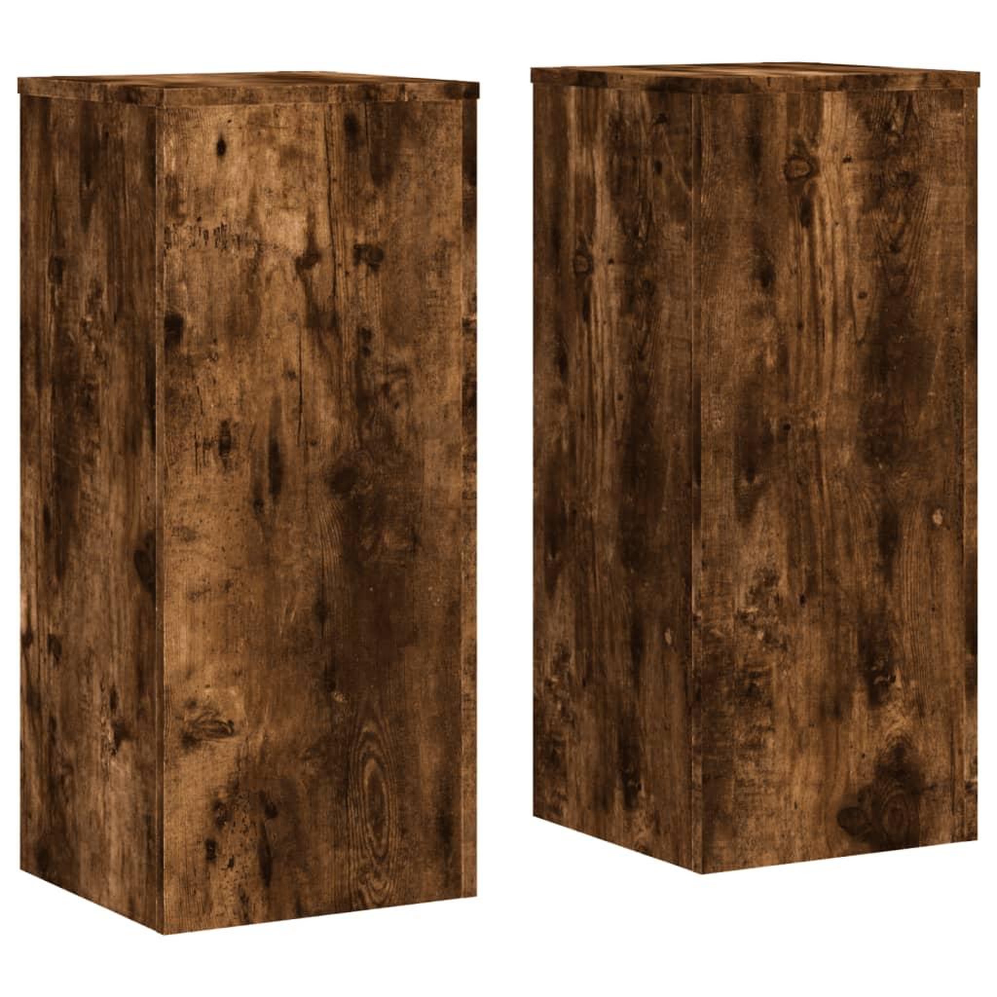 Voir la diapositive 2 : VIDAXL Supports pour plantes 2 pcs chene fume bois d'ingenierie