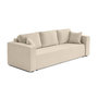 Voir la diapositive 5 : BEST MOBILIER Topaze - canapé 3 places - convertible avec coffre - en tissu velours relief