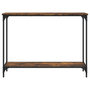 Voir la diapositive 4 : VIDAXL Table console chene fume 101x30,5x75 cm bois d'ingenierie