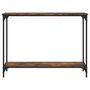 Voir la diapositive 4 : VIDAXL Table console chene fume 101x30,5x75 cm bois d'ingenierie