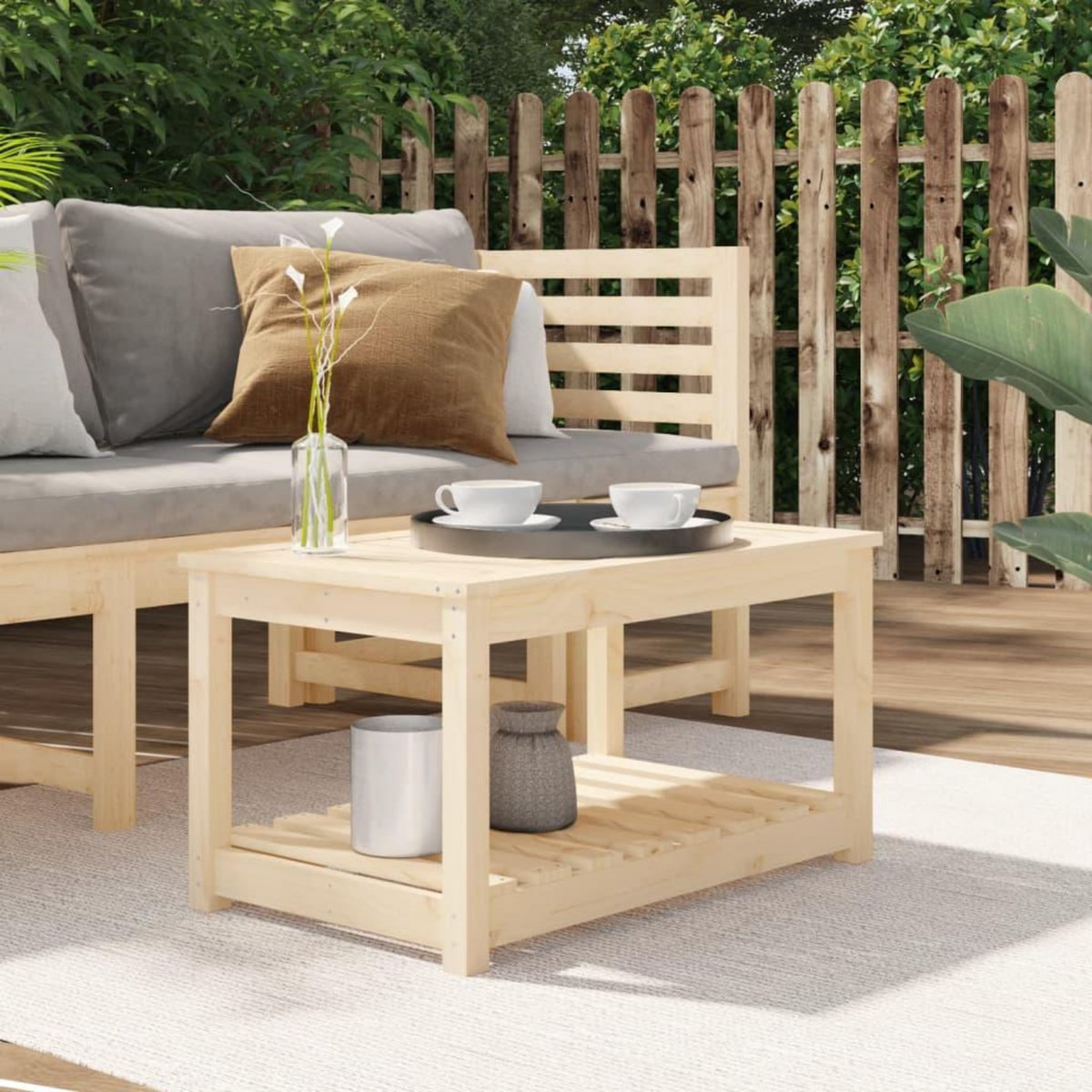 VIDAXL Table de jardin 82,5x50,5x45 cm bois massif de pin