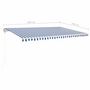 Voir la diapositive 6 : VIDAXL Auvent automatique capteur de vent LED 500x350 cm Bleu et blanc