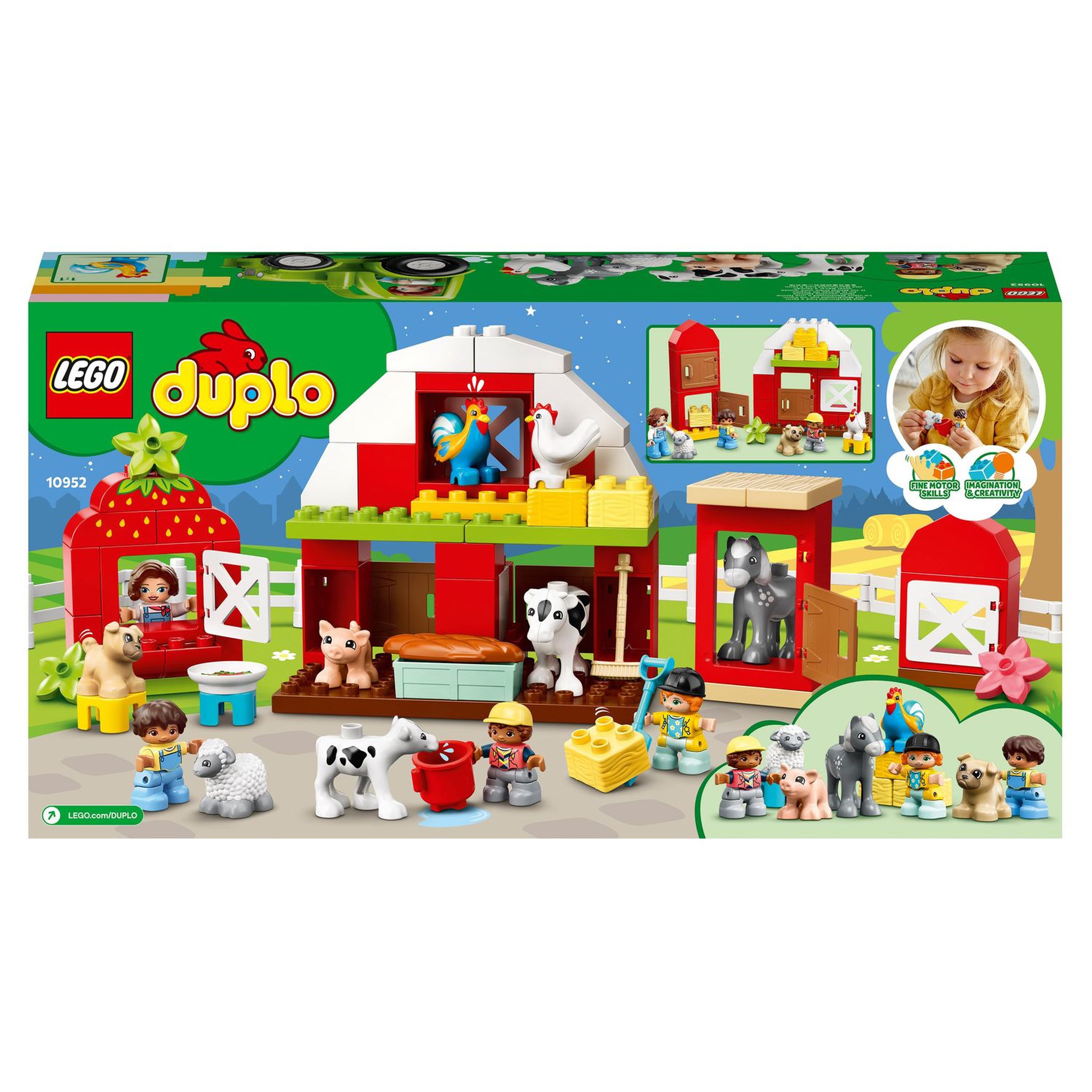Voir la diapositive 8 : LEGO DUPLO 10952 - Town La Grange, le Tracteur et les Animaux de la Ferme