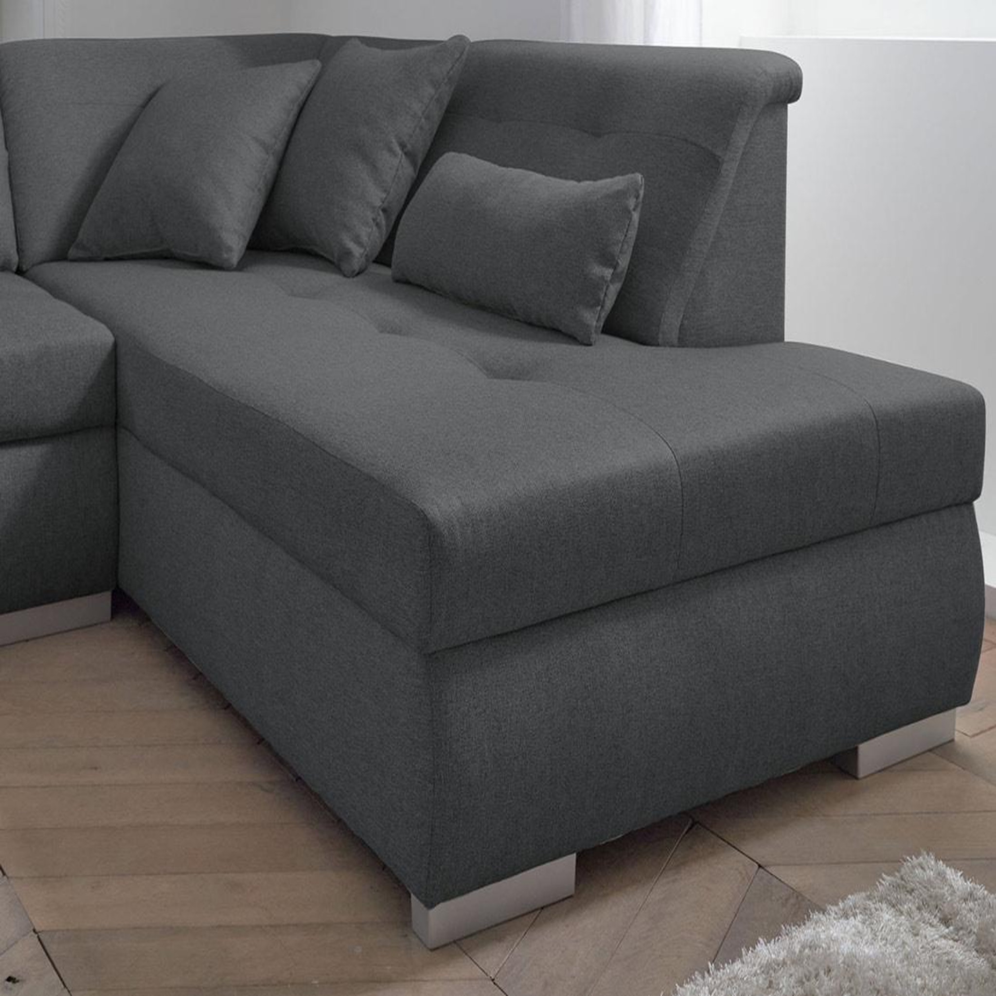Voir la diapositive 4 : LISA DESIGN Vermont - canapé panoramique d'angle droit - 7 places - xxl