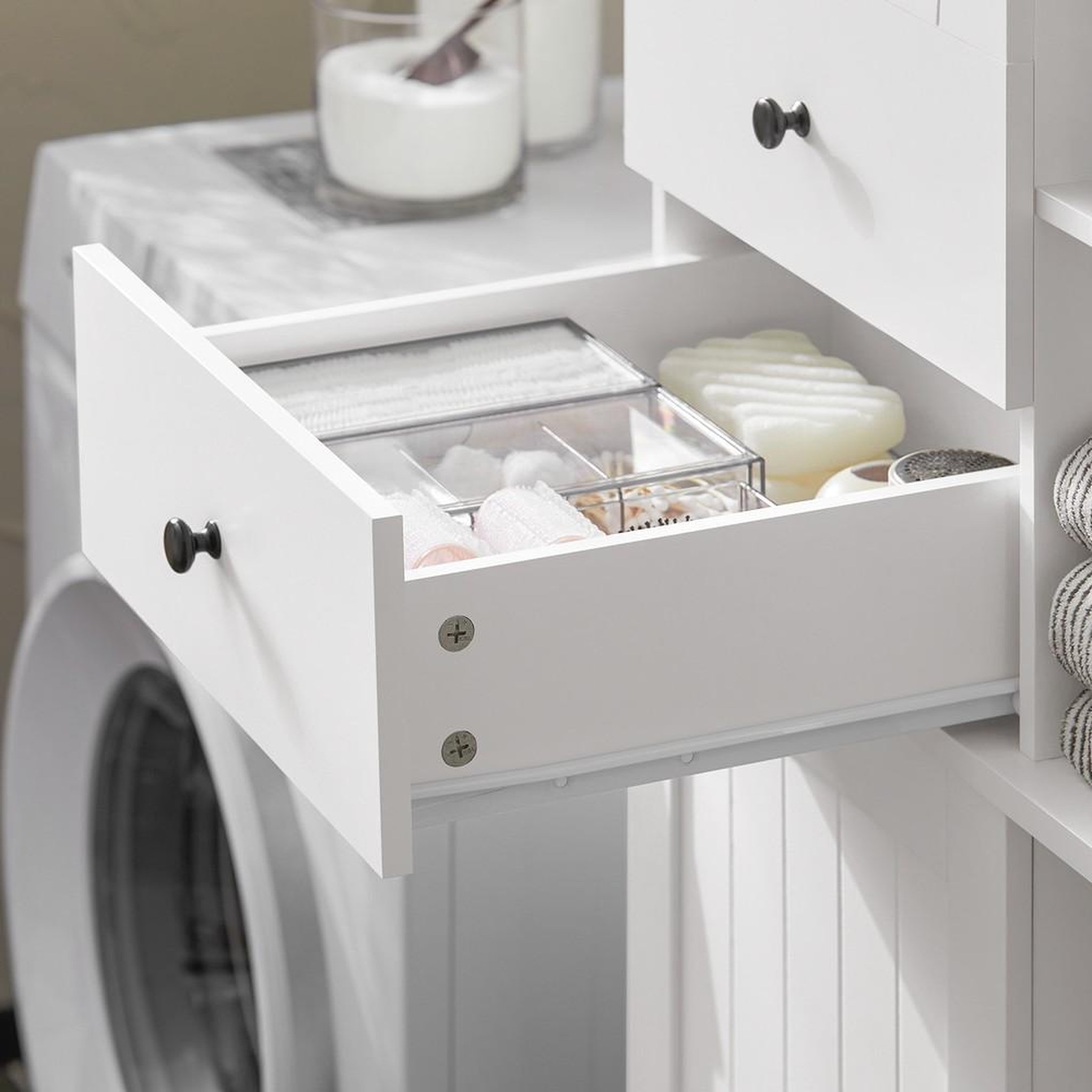 Voir la diapositive 6 : SOBUY SoBuy - Colonne De Salle De Bain à 3 tiroirs - Nordique - BZR104