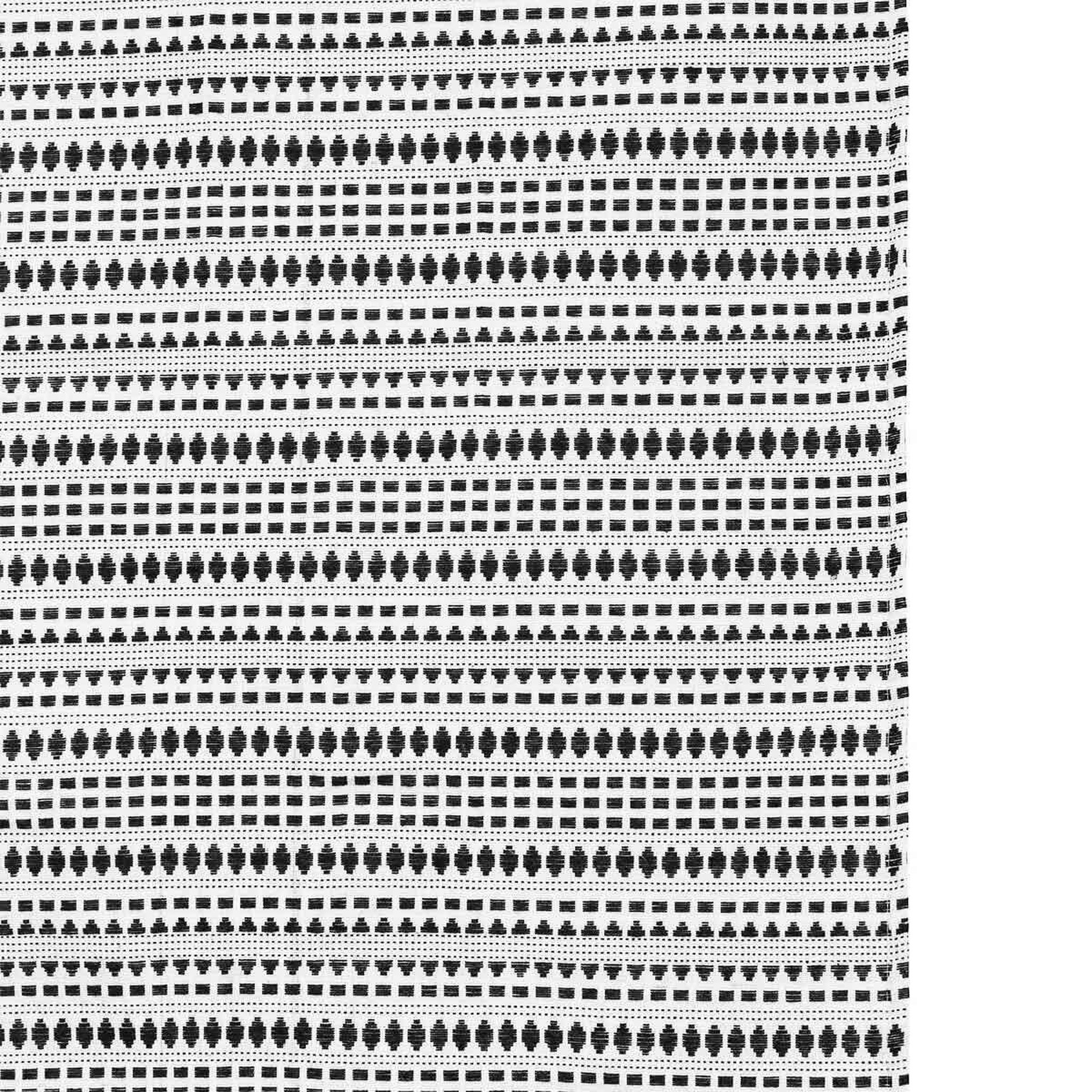Voir la diapositive 2 : ATMOSPHERA Rideau à œillets jacquard  micah  130x260cm bleu égéen