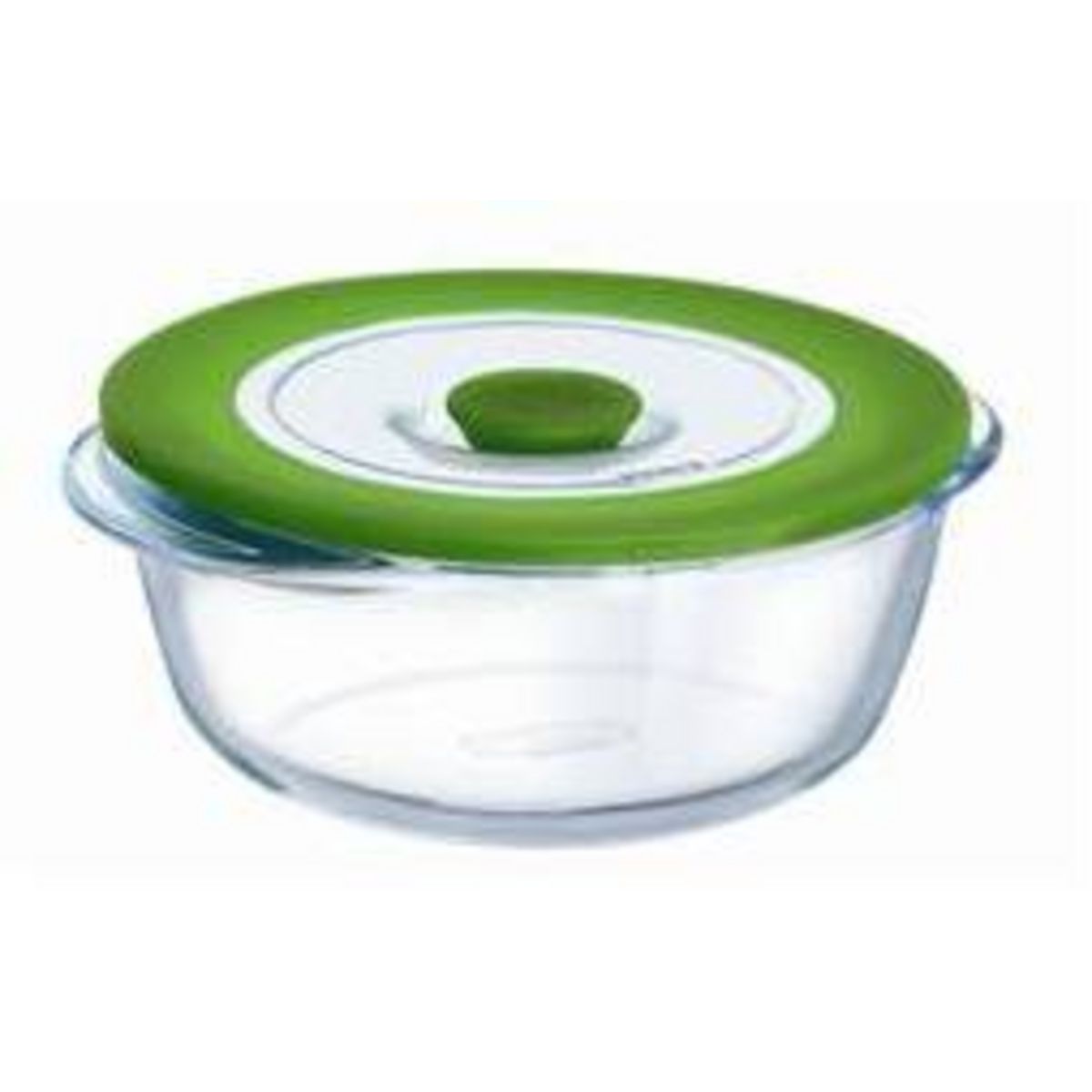 PYREX Plat rond en verre 15 cm avec couvercle plastique 