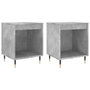 Voir la diapositive 2 : VIDAXL Tables de chevet 2 pcs gris beton 40x35x50 cm bois d'ingenierie