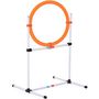 Voir la diapositive 1 : PAWHUT Agility sport pour chiens anneau d'agilité et obstacle 2 en 1 avec sac de transport plastique blanc orange