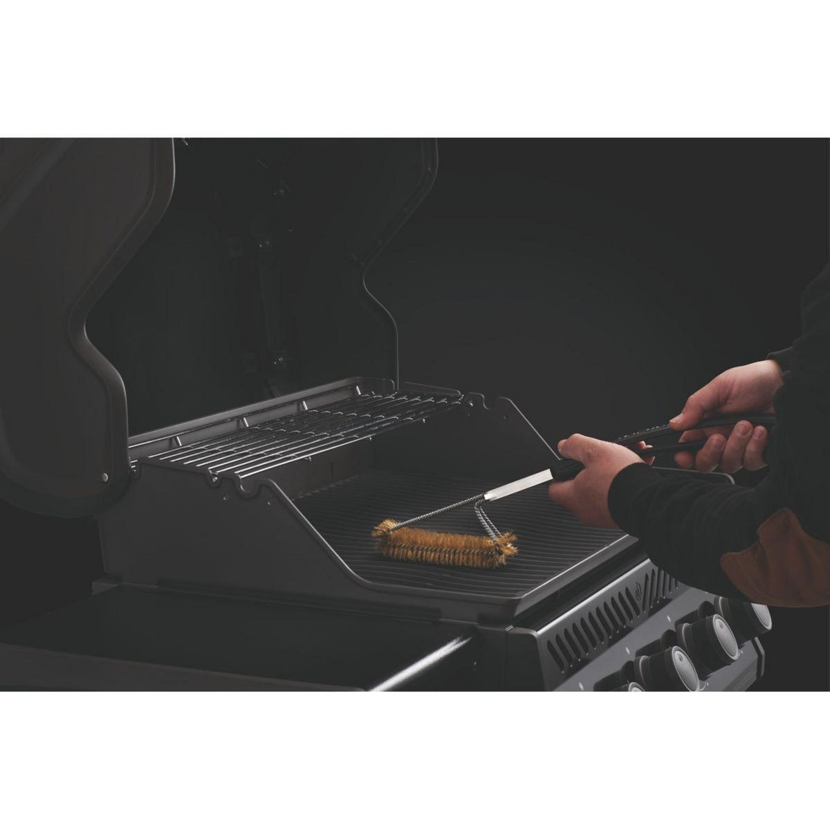 NAPOLEON Brosse barbecue manche en  laiton  et brosse cuivre 62062