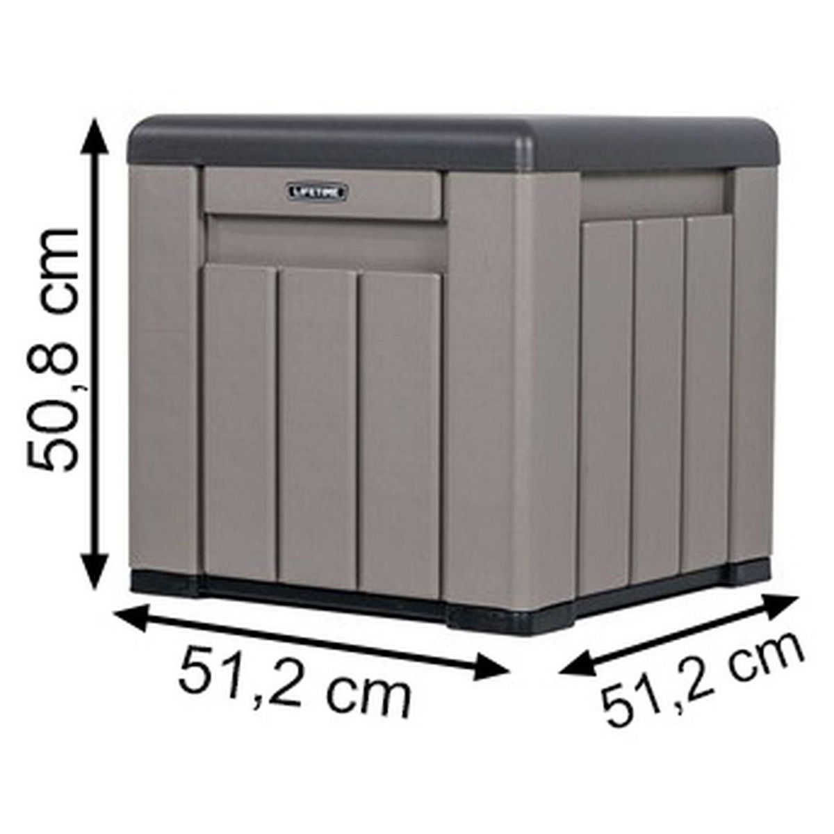 LIFETIME Coffre de rangement jardin - Imitation bois - 0,13 m3