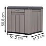 Voir la diapositive 3 : LIFETIME Coffre de rangement jardin - Imitation bois - 0,13 m3