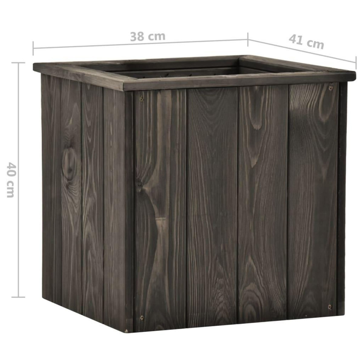 VIDAXL Lit sureleve Gris fonce 38x41x40 cm Bois de pin massif