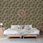 DUTCH WALLCOVERINGS DUTCH WALLCOVERINGS Papier peint Palm Trees Dore et noir