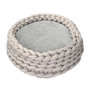 Voir la diapositive 1 : PAWHUT Panier pour chien chat Ø50 x 19H cm effet tressé tricot - coussin amovible et lavable en machine - polyester gris