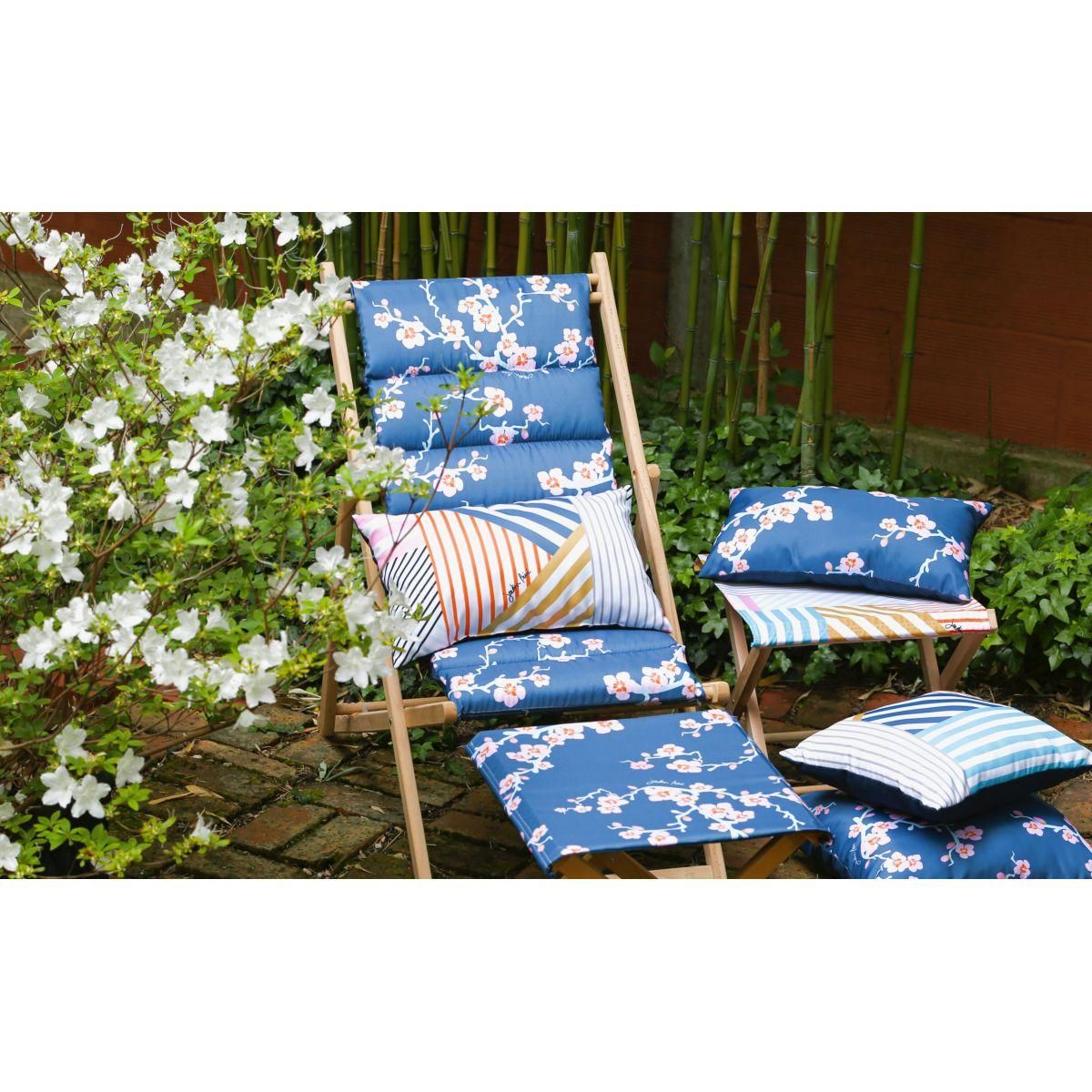 Jardin Privé Chilienne toile matelassée 1320x550cm marine OSAKA