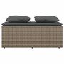 Voir la diapositive 5 : VIDAXL Ensemble a manger de jardin 3 pcs coussins gris resine tressee