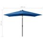 Voir la diapositive 6 : VIDAXL Parasol de jardin avec LED et mat en acier bleu azure 2x3 m