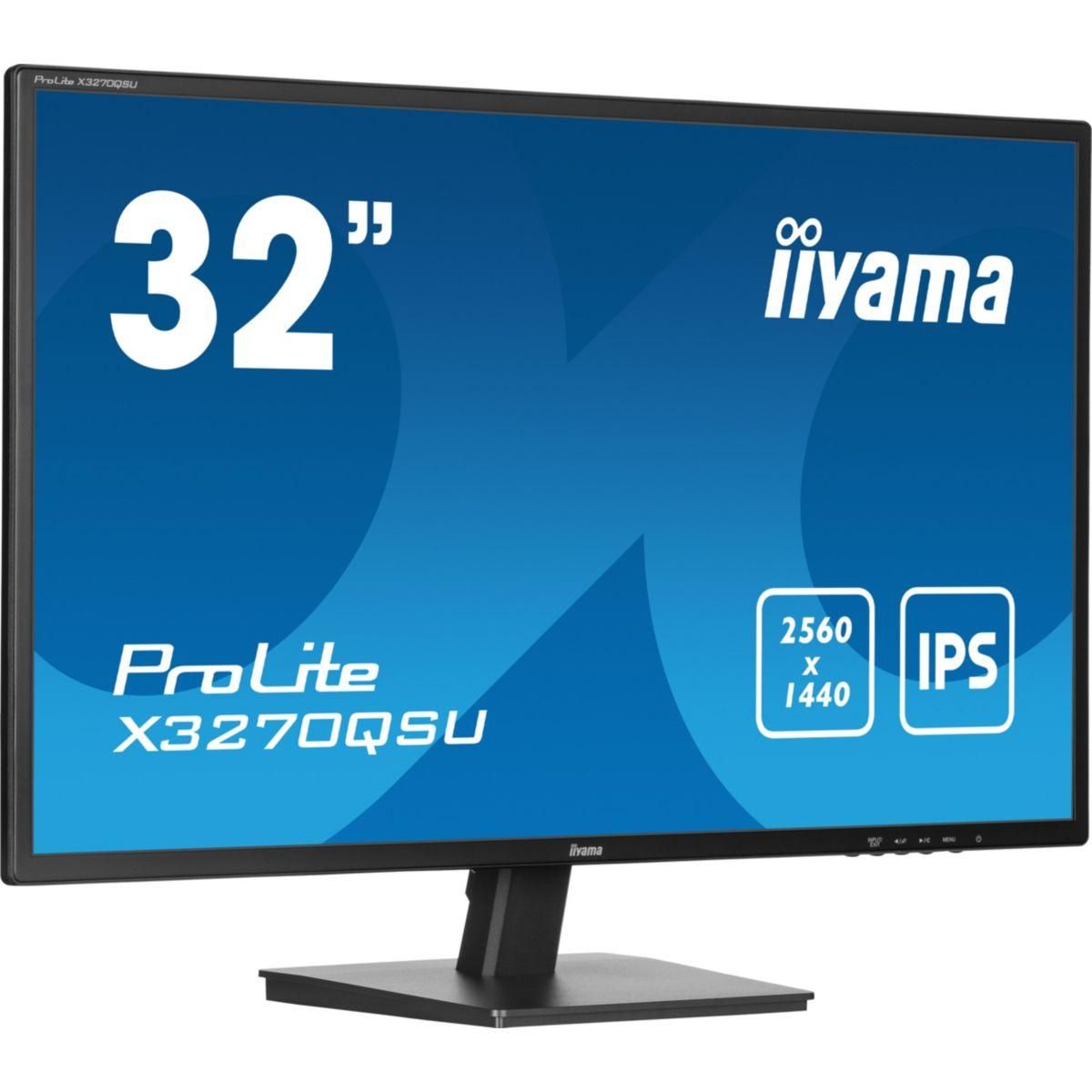 Iiyama Ecran PC PROLITE X3270QSU-B1 32'' Plat IPS