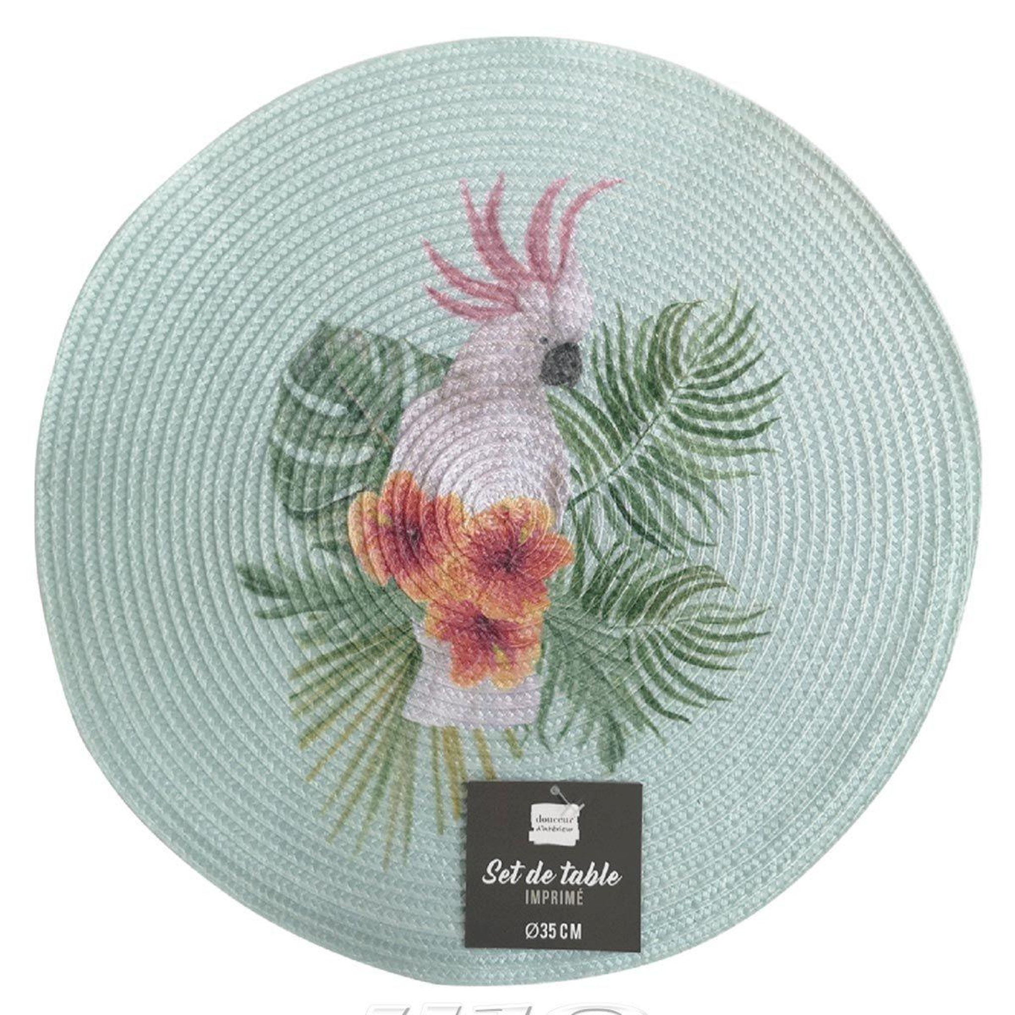 Voir la diapositive 4 : Douceur d'Intérieur Set de table imprimé  alba  35cm vert