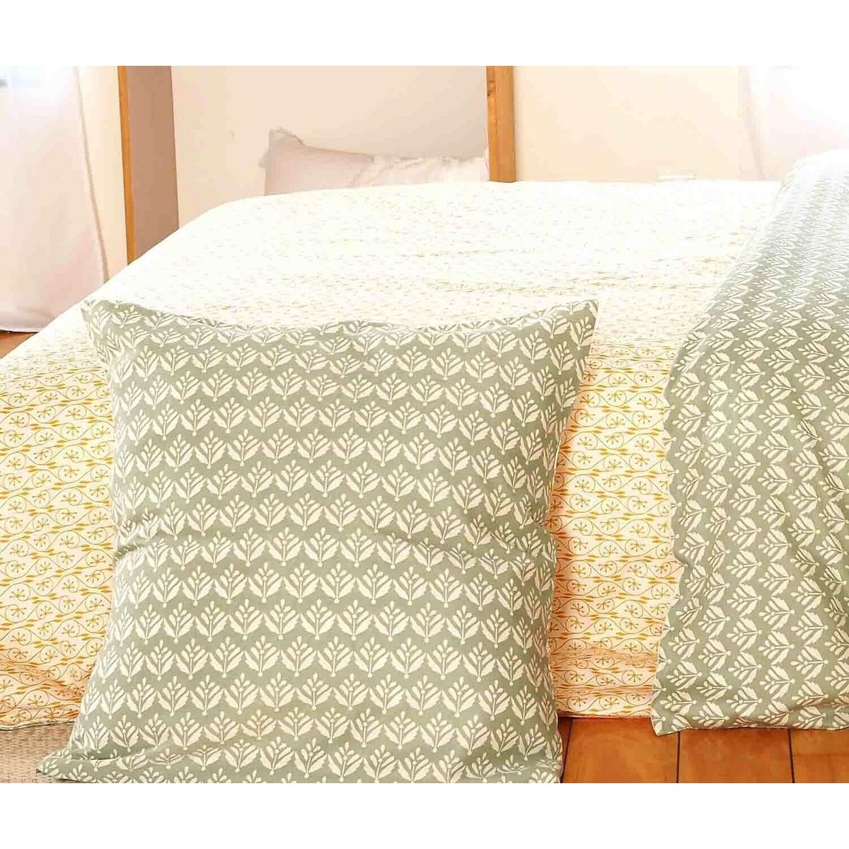 Home collection Parure de housse de couette 100% satin 78fils orient